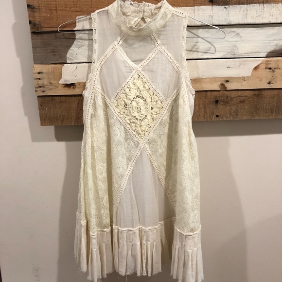 Free People Angel Lace and Crochet Dress - Picture 2 of 3